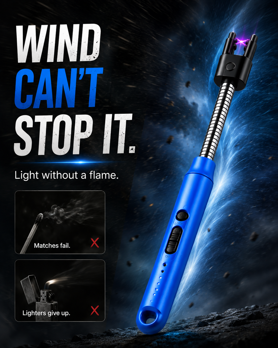 Rechargeable Electric Arc Lighter – Flexible Long Neck