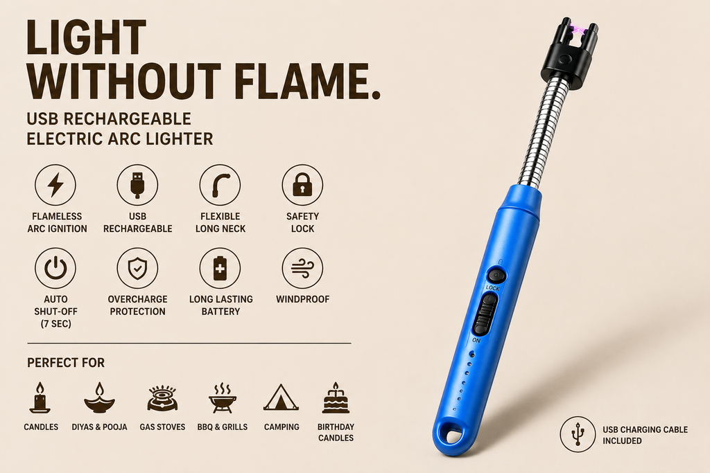 Rechargeable Electric Arc Lighter – Flexible Long Neck