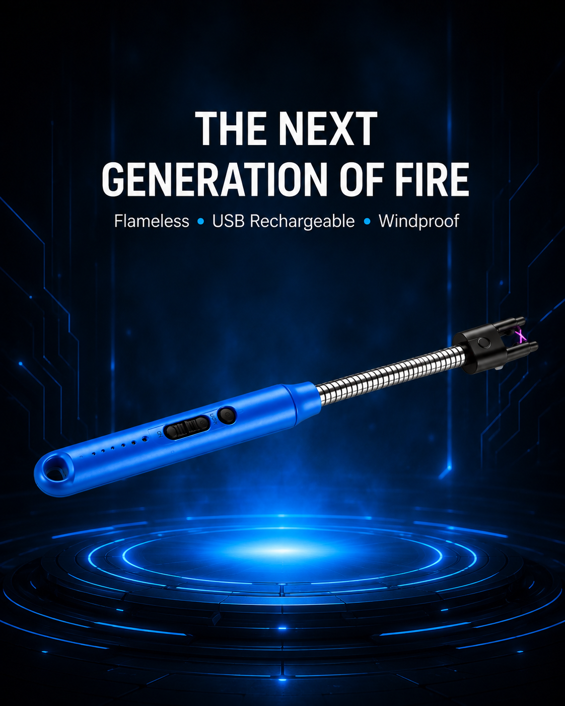 Rechargeable Electric Arc Lighter – Flexible Long Neck